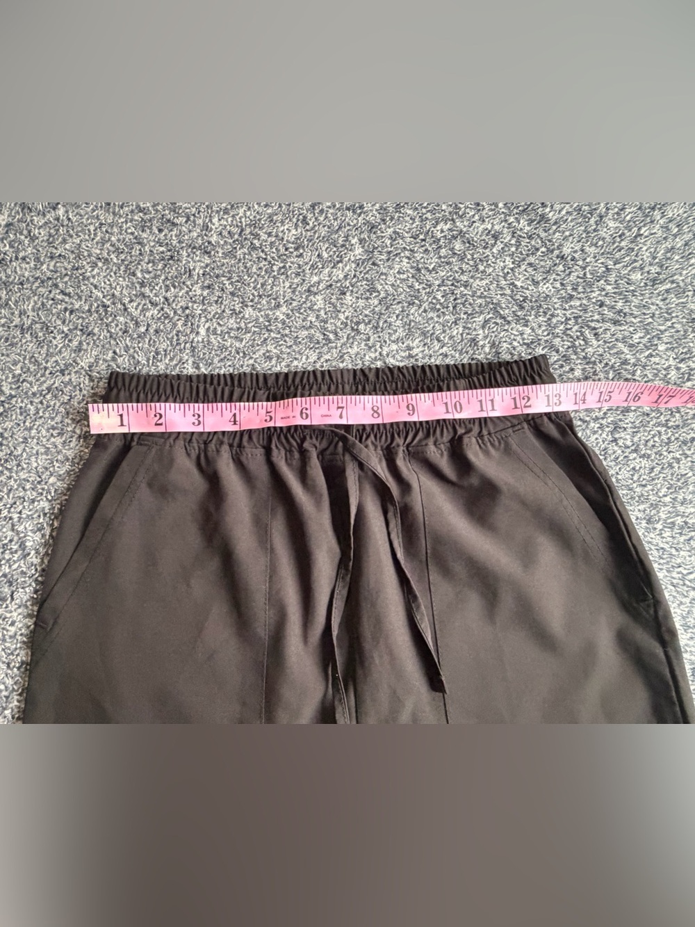 Women's Black Drawstring Cargo Crop Pants - Picture 7 of 12